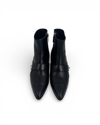 【CHANEL】Turn-Lock Ankle Boots