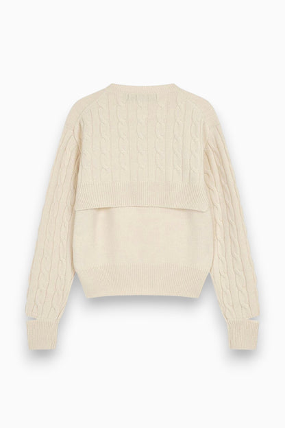 【BRAND SELECT】 OPEN YY / Convertible Cable Knit