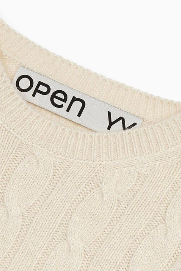 【BRAND SELECT】 OPEN YY / Convertible Cable Knit
