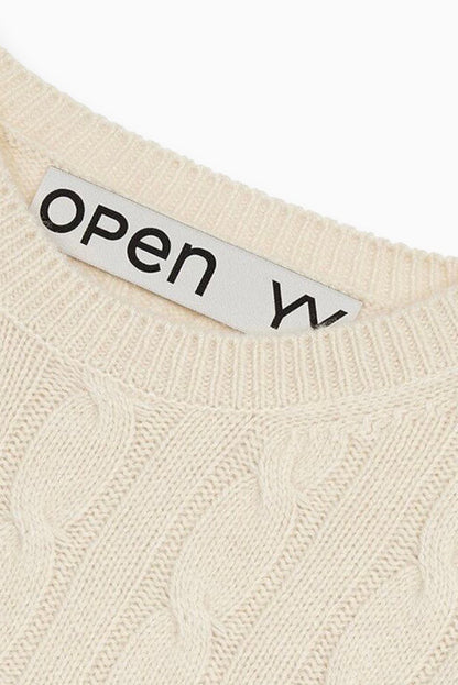 【BRAND SELECT】 OPEN YY / Convertible Cable Knit