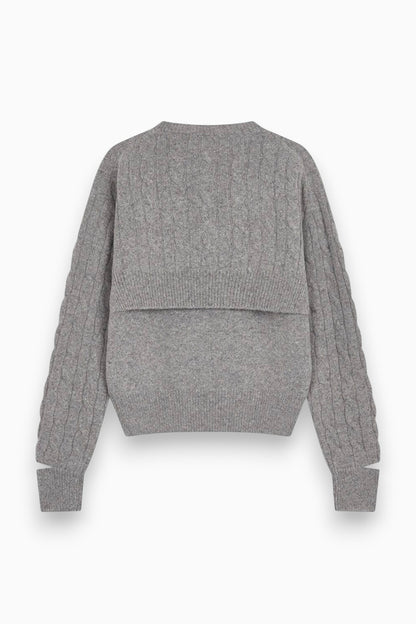 【BRAND SELECT】 OPEN YY / Convertible Cable Knit